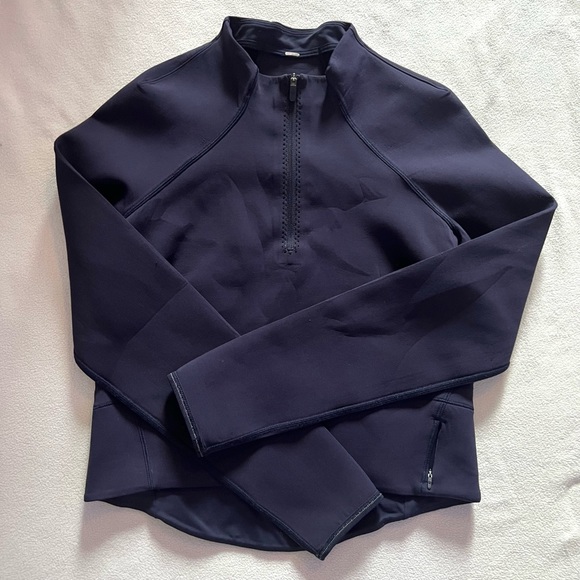 Lululemon Navy Quarter Zip Jacket Size 4 - Picture 2 of 7